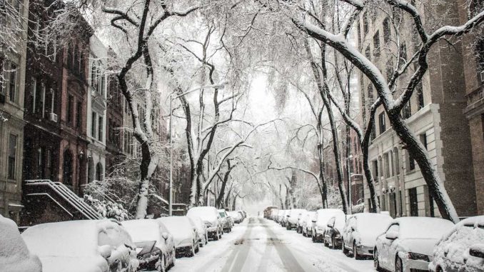 Cars winter scene